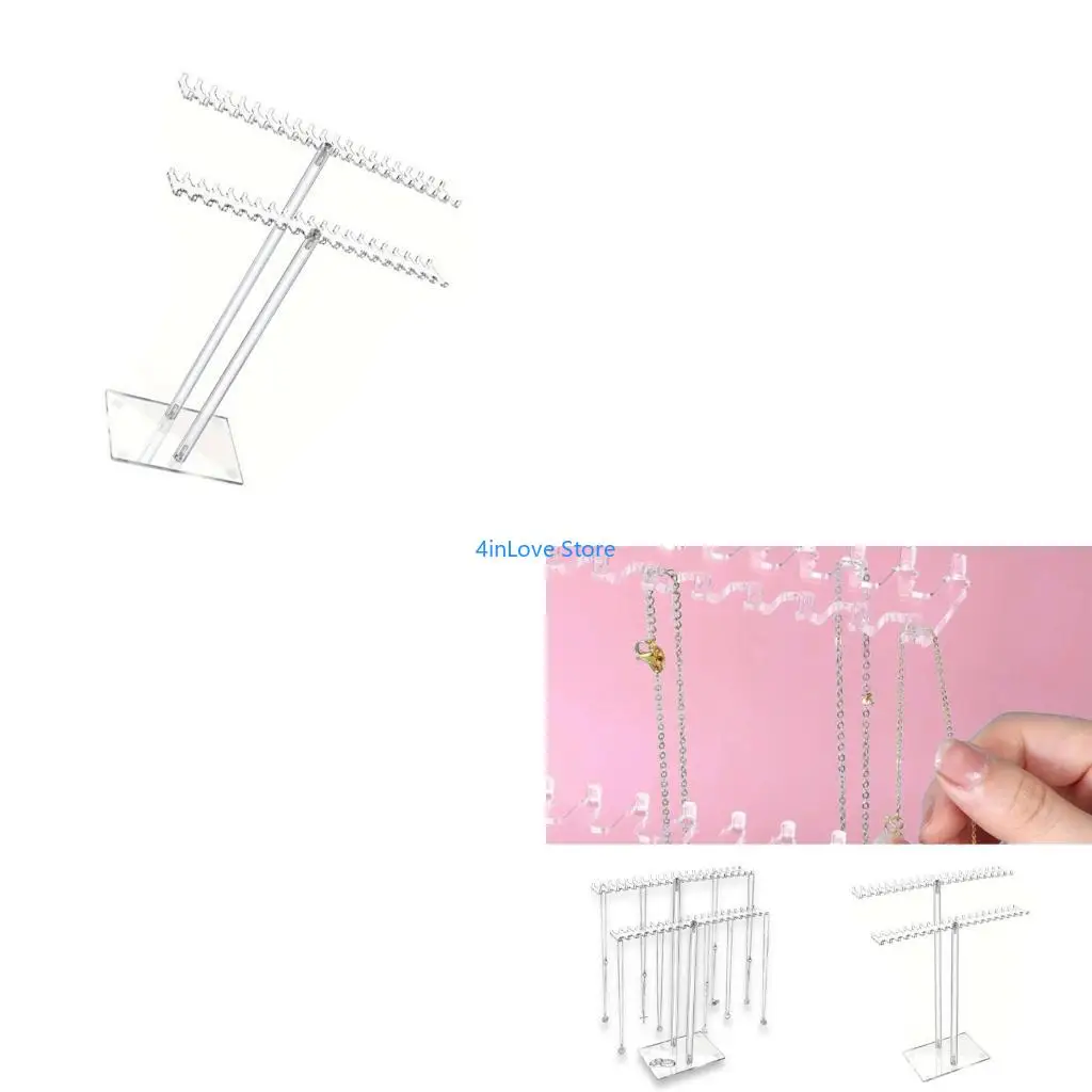 

T4MD Versatile Jewelry Display Stand with Sturdy Acrylics Organizers Necklaces Bangles Rings and Watches Home Organization
