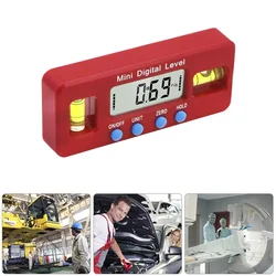 100mm Red Mini Digital Level Protractor Inclinometer Magnetic Angle Finder Electroic Gauge Level Box Measuring Carpenter Tool