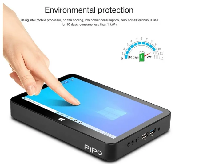 X11 8,9 pulgadas Mini PC POE computadora Intel N4020 Mini todo en una PC Win 10 tableta con pantalla táctil