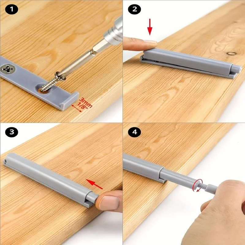 5/10PCS Damper Buffers Kitchen Cabinet Catches Door Stop Drawer Soft Quiet Close with Invisible Handle Home Furniture Hardware image 6