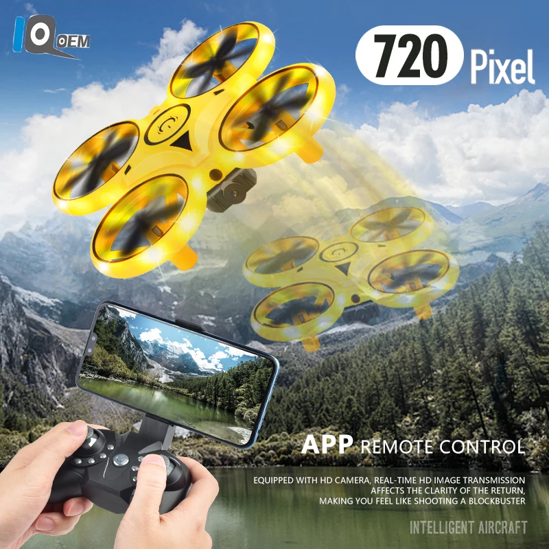 

IQOEM Drones Camera 4k Induction Control RC Helicopter Presents UAV 720p Aerial Photography WIFI FPV Four Wing Aircraft Toy