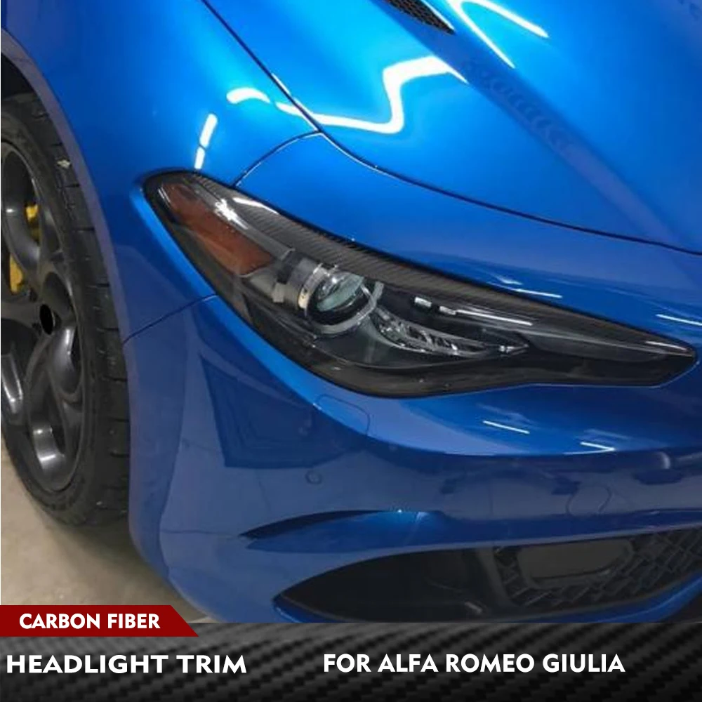 

Для Alfa Romeo Giulia 2015-2020: накладки на передний бампер, гоночные обвесы, накладки на фары из сухого карбона (препрег)