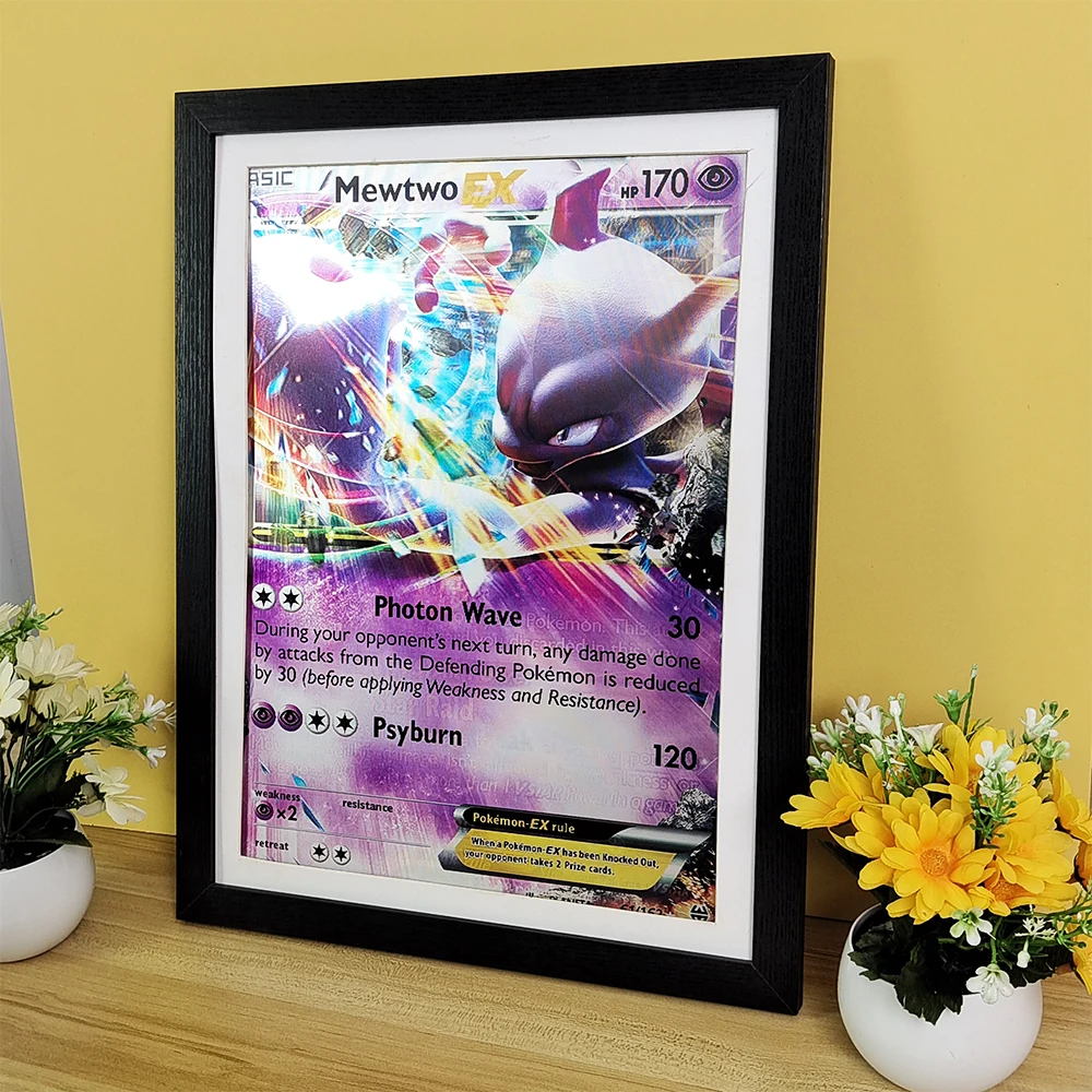 Affiche lenticulaire 3D Anime Art Pokemon Mewtwo Come Alive avec des effets 3D étonnants, impression d'art mural (sans cadre)