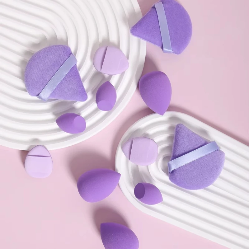 12PCS Set Makeup Sponge Professional Powder Puff for Foundation Blending Cosmetic Tools Beauty Accessories Soft Sponge C660
