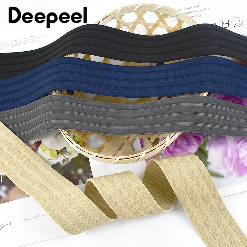 2Meters 4cm Nylon Elastic Bands Rubber Band Clothes Dress Belt Hat Backpack Strap Ribbon DIY Pants Hemming Sewing Accessories