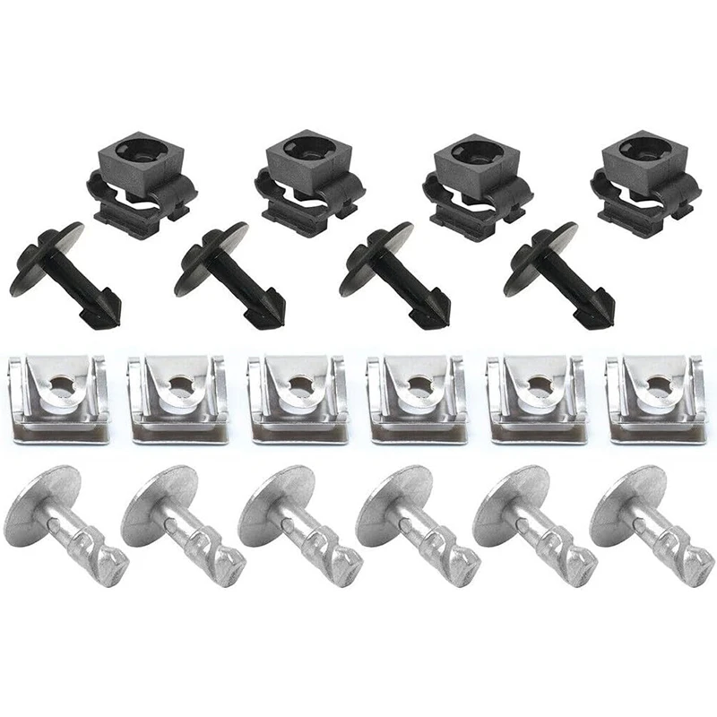 20PCS For Audi A4 A6 VW Passat B5 Under Engine Cover Undertray Fitting Clips Kit Metal Screw Kit 4A0805121A 4A0805163 8D0805121