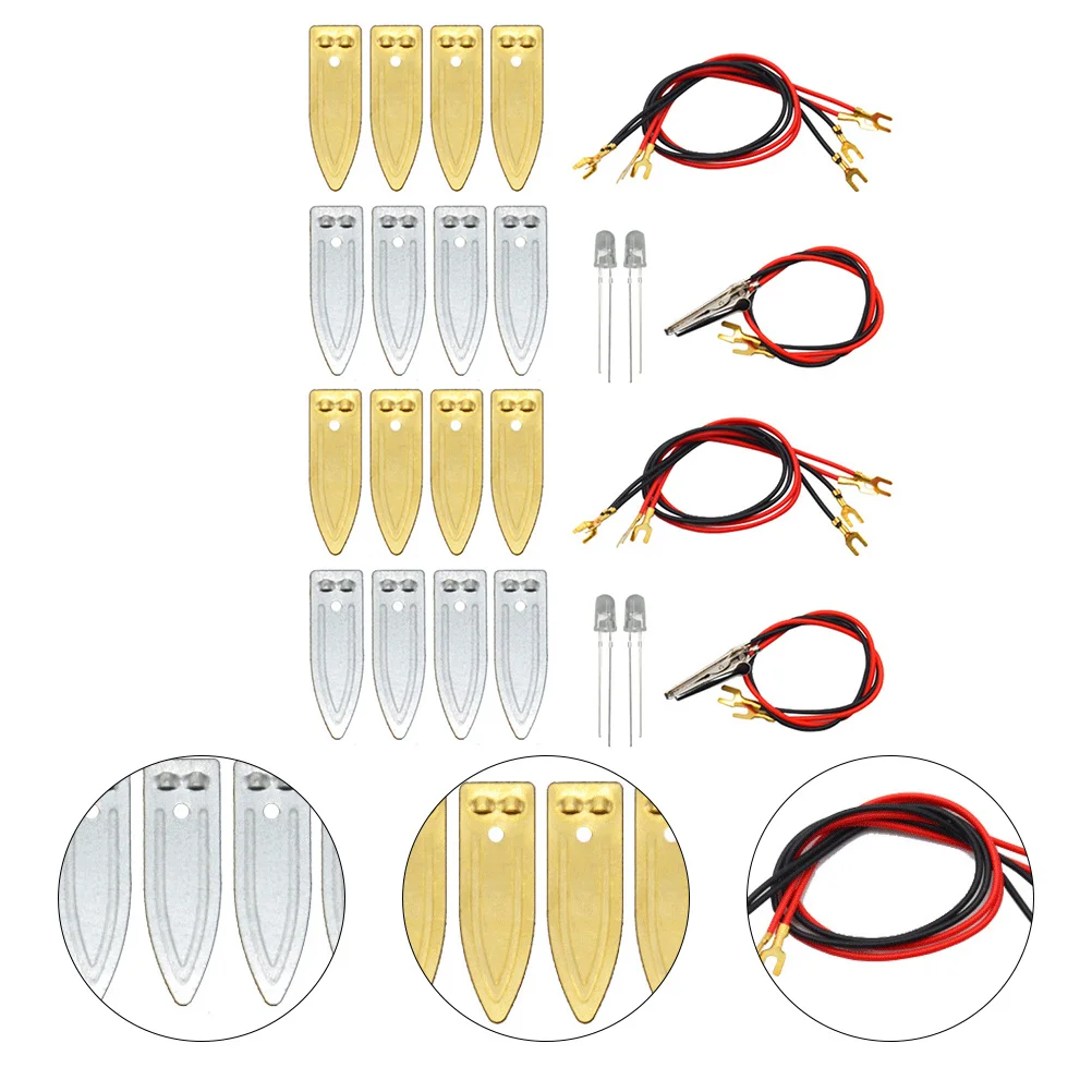 2 conjuntos de materiais experimentais de geração, tiras de cobre de zinco de metal premium para projetos científicos diy em sala de aula