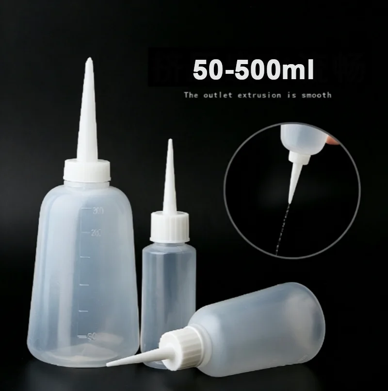 5/10/20Pcs 50‑500ml Scale Marked Plastic Squeeze Bottle Pointed Nozzle Dispensing Bottle for Glue Oil Liquid Industrial DIY Craf