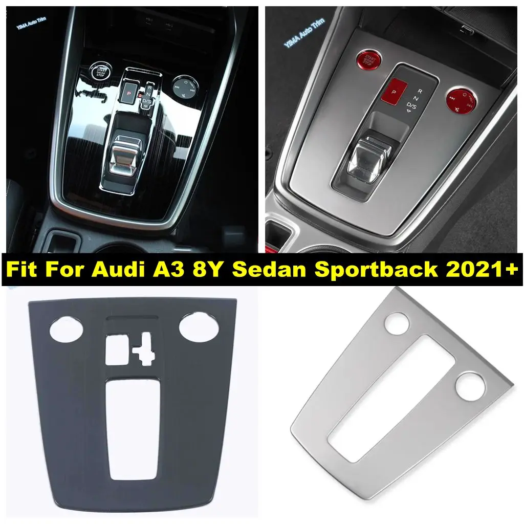 

Car Center Control Gear Shift Panel Decor Cover Trim Stainless Accessories For Audi A3 8Y Sedan Sportback 2021 2022 2023 2024