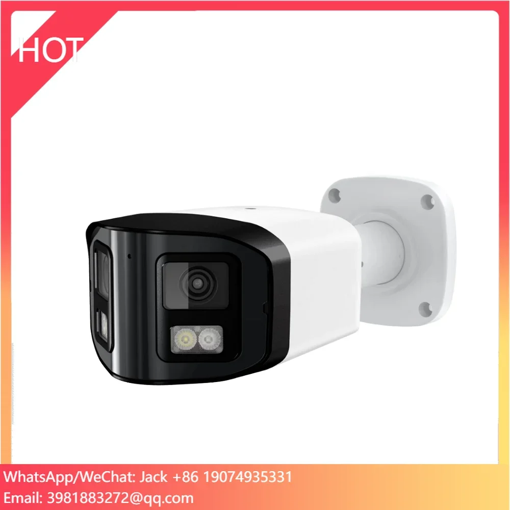 กล้องวงจรปิดแบบกระสุน 8MP IP  มุมมองกว้างพิเศษ 180 องศา แบบ Fisheye รองรับ H.265 เลนส์คู่ เซ็นเซอร์ CMOS 4K รองรับ POE กันน้ำ มองเห็นในเวลากลางคืน สำหรับใช้งานภายในอาคาร