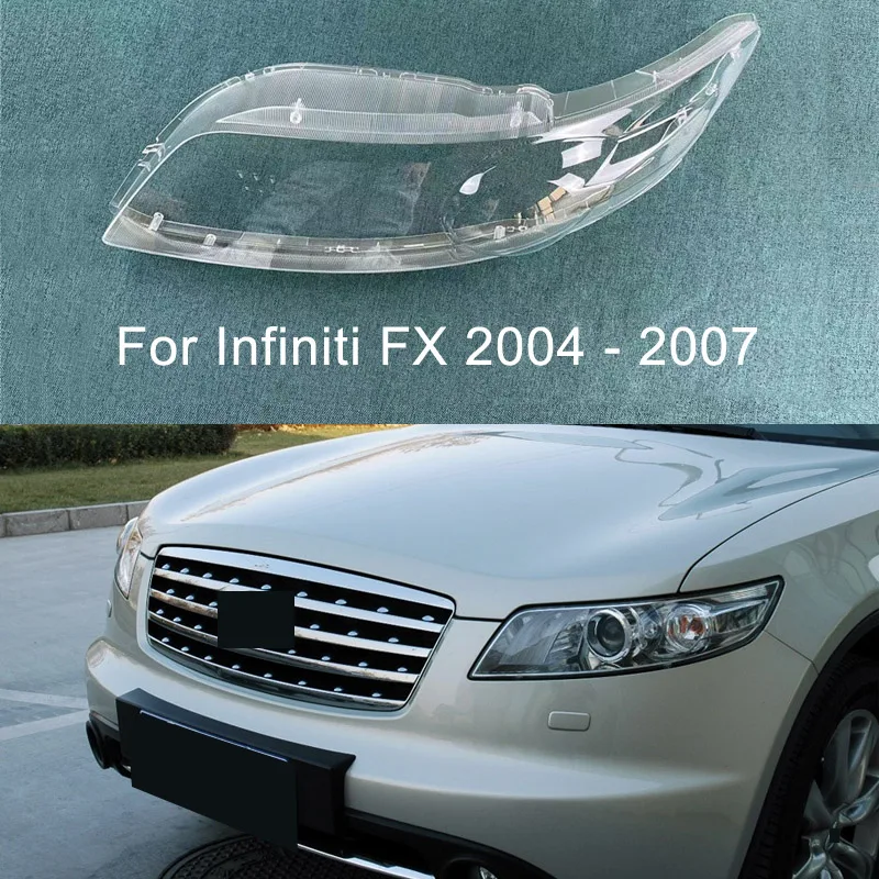 

For 2004 2005 2006 2007 Infiniti FX35 FX45 Headlight Cover Transparent Headlamp Lamp Shell Replace Original Lampshade Plexiglass