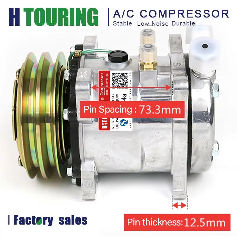For Sanden 507 5H11 SD5H11 SD507 Auto Car Air Conditioner AC Compressor 12V 24V