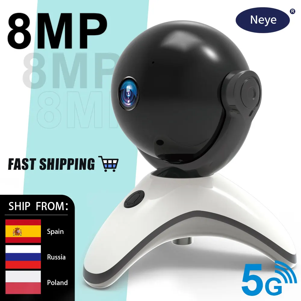 

8MP 4K IP Camera 5G WiFi Baby Elderly Monitor Indoor High-Definition Bidirectional Audio AI Human Tracking Monitor