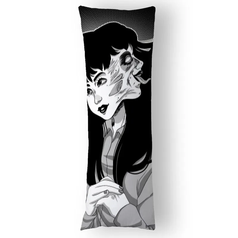 Junji Ito Pillowcase Hug Satin Pillowcover Almohada Anime Body Pillow Case Cushion Cover 35X100cm60X200cm 12.15