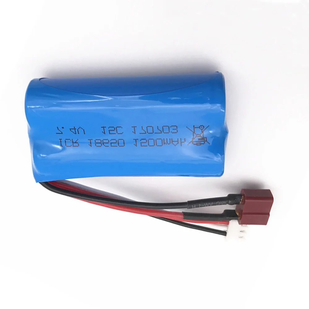 Batteria lipo da 7,4 V 1500 mAh con spina T per FEIYUE FY-03 FY01 FY02 Wltoys 12428 12401 12402 12403 12404 12423 ecc. batteria giocattolo