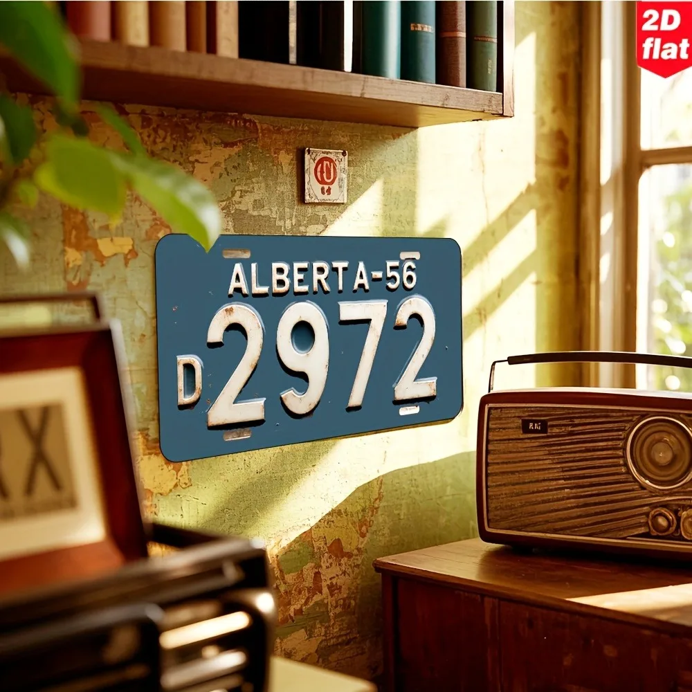 Personalized Custom Alberta 5632 2D Flat Metal Sign, Rustic Retro Wall Decor Only, Durable Indoor Outdoor Plaque CIFbuy
