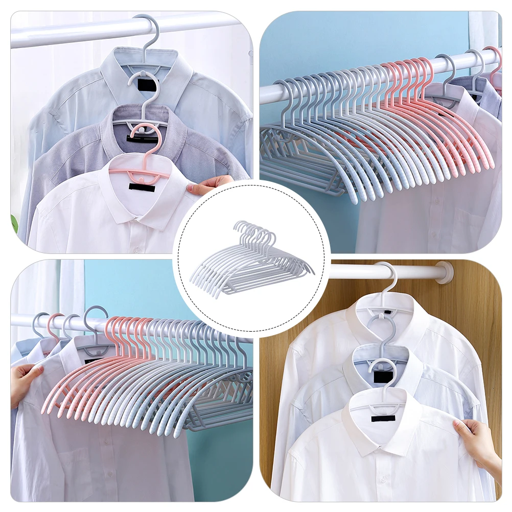 

10 Pcs Hooks Wide Shoulder Hanger Coat Household Hangers Closet Multifunctional Clothes