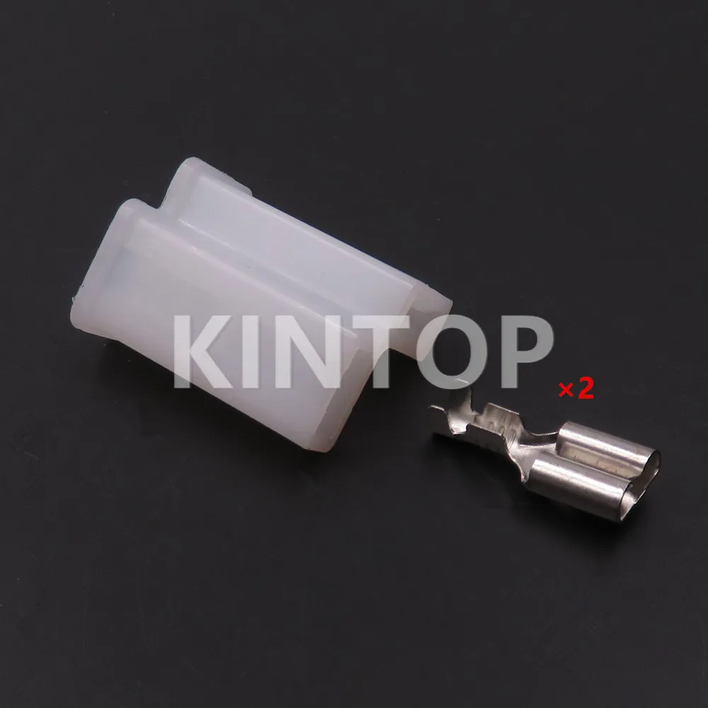 1 Set 2 Pins PA66 Car Connector Fuel Nozzle Plug AC Assembly Housing Socket Electrical Cable Connector Wire Clip Sockets - Detail 1