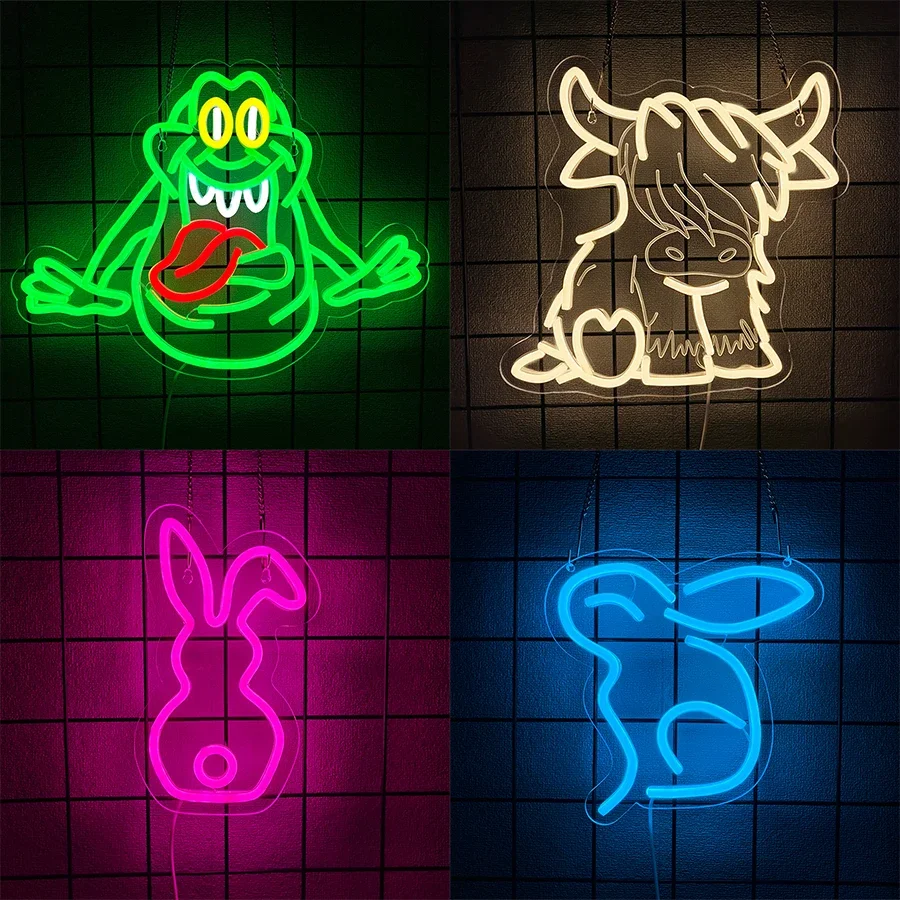

Usb Powered, Wall Lamp For Bedroom, Club, Office And Game Room, Neon Sign With Animal Theme, Led Animal Lamp For Wall Decor