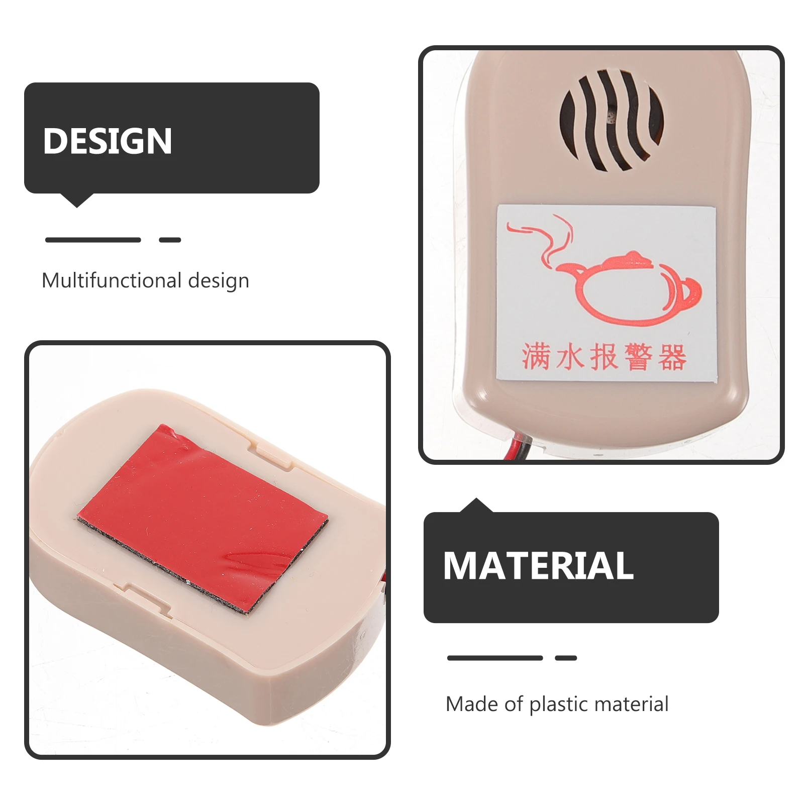 Water Level Alarm For Tea Bucket Intelligent Leak Sensor Multi-Functional Flood Kitchen Bathroom Waste Water