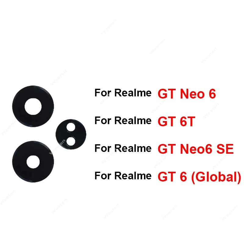 Back Camera Glass Lens For Realme GT 6 GT 6T GT Neo 6 Neo6 SE Rear Camera Lens Glass with Adhesive Sticker Replacement Parts