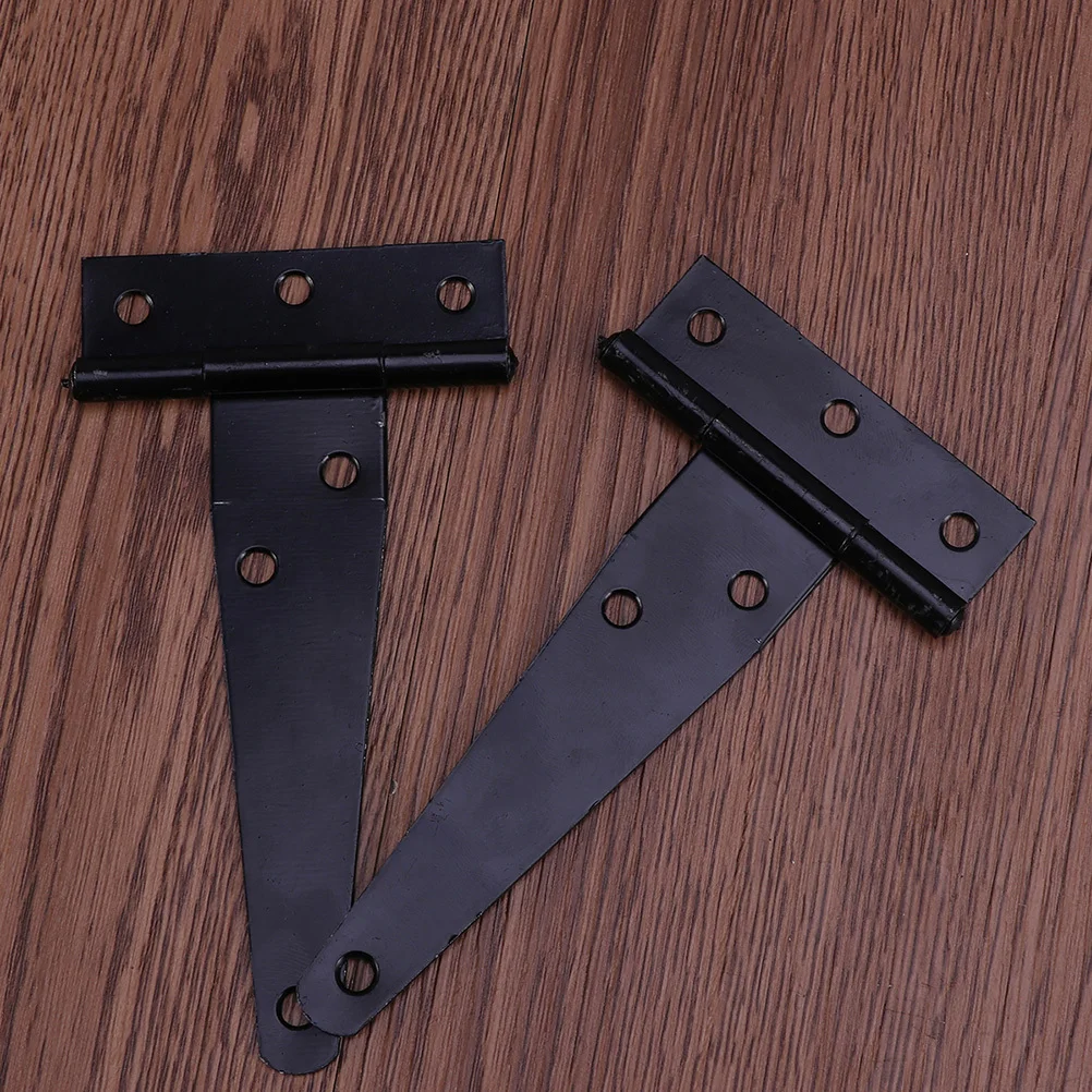 

2Pcs T Shape Hinges 5 Inches Heavy Duty Rustproof Iron Door Gate Shed Hinges Oxidation Resistant Durable Gate Hinge