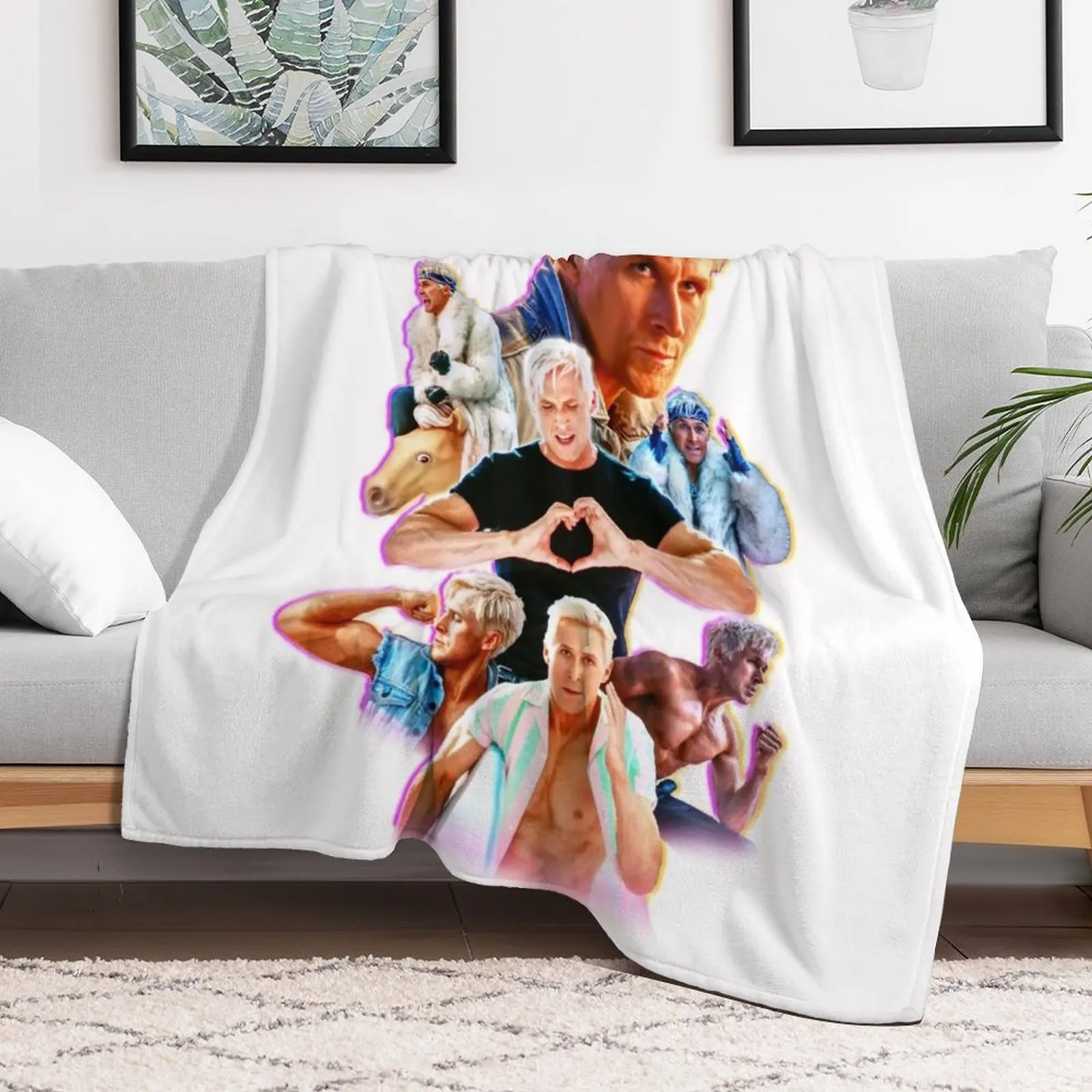 Ryan Gosling Kenergy T-Shirt Throw Blanket Plush Kid'S Blankets