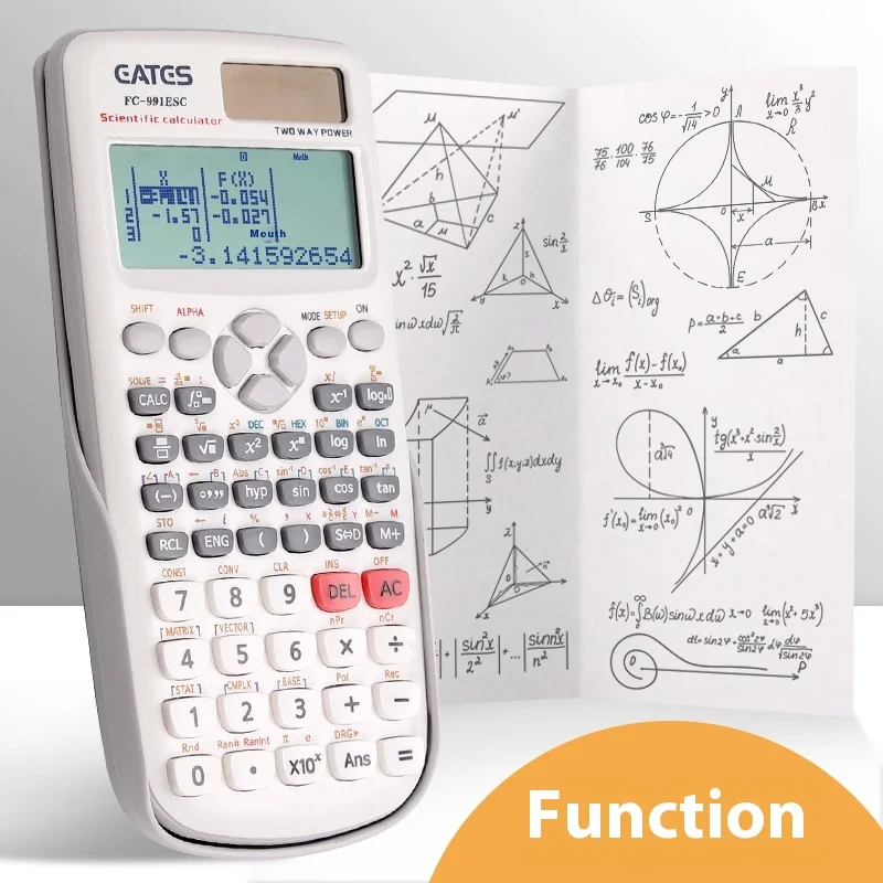 Calculadoras científicas originales, 471 funciones para niños, energía de estudio Solar y batería para suministros escolares de oficina, calculadoras bonitas