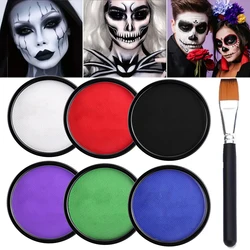 Pintura corporal monocromática para cara de 30G, juego de pintura corporal para adultos, pintura corporal de maquillaje FX Clown Vampire Skeleton Role Play Halloween Joker