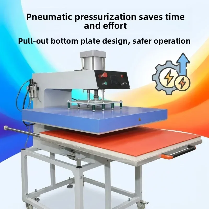 Automatic pneumatic drawing and heat transfer machine, high pressure heat transfer press