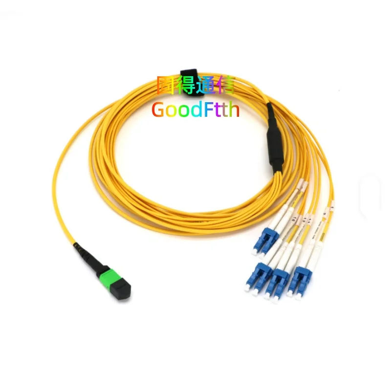 8 Core Harness Cable MPO/APC to 4 Duplex LC/UPC SM 8Core 3mm Fiber Patch Cord GoodFtth