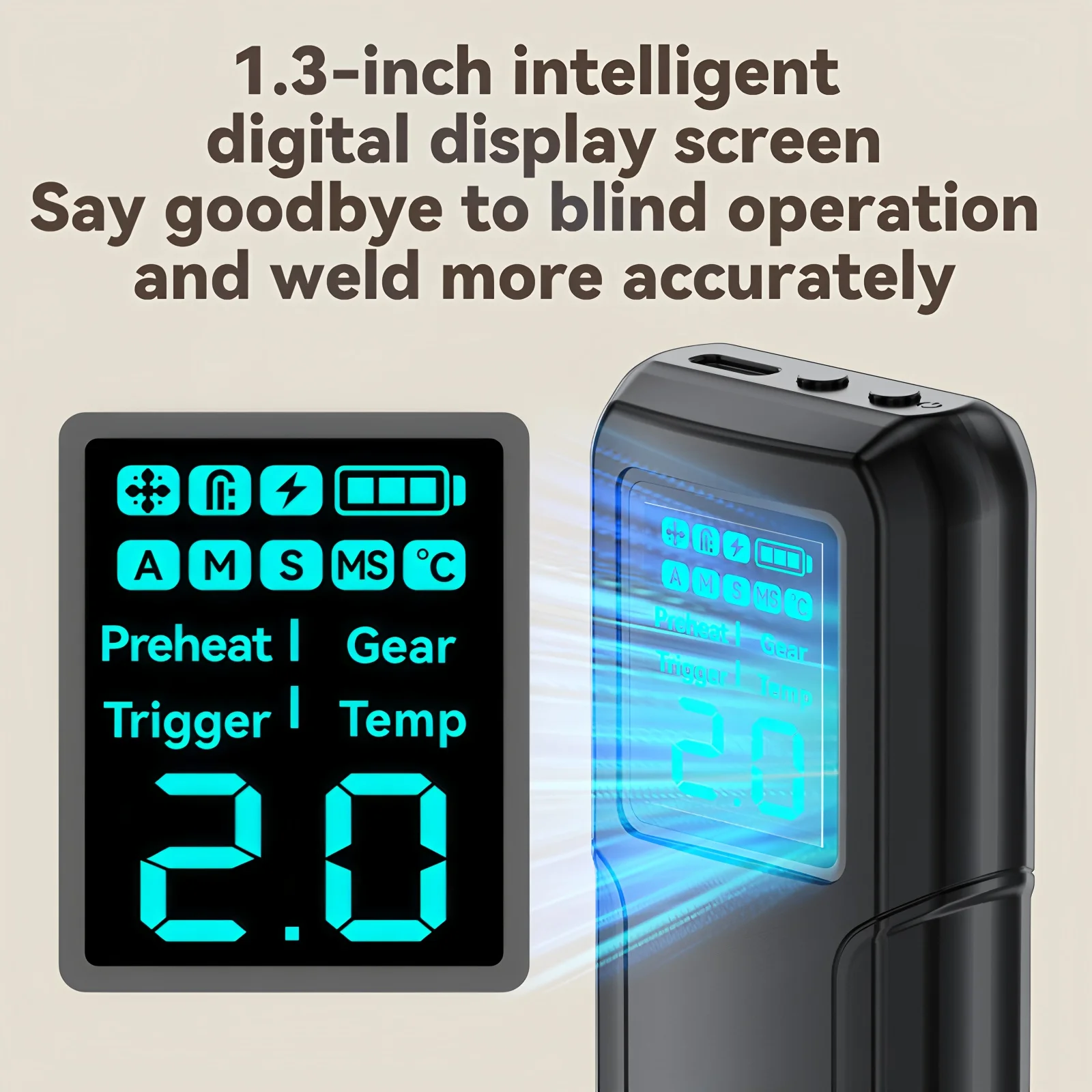 Awgem Portable Spot Welder DIY Handheld Spot Welding Machine 90 Gears Adjustable Spot Welding for 18650 Lithium Battery