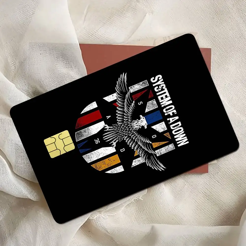 Band S-System Of A Down Credit Card Skin Stickers For Bank Card Bus Metro Card Sticker Waterproof Gift