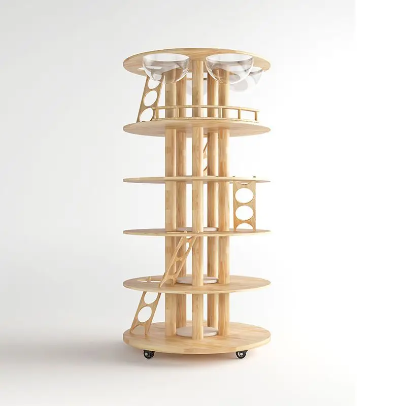 

climbing frame ,, super large all-solid wood display stand, luxury house, villa, pillar