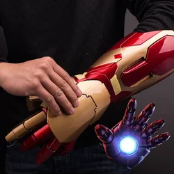 In Stock 1/1 Iron Man Armor Wearable Arm Mark42 MK42 MK3 MK7 Wrist Gloves Sound and light function Cosplay Toy Collection Hobby