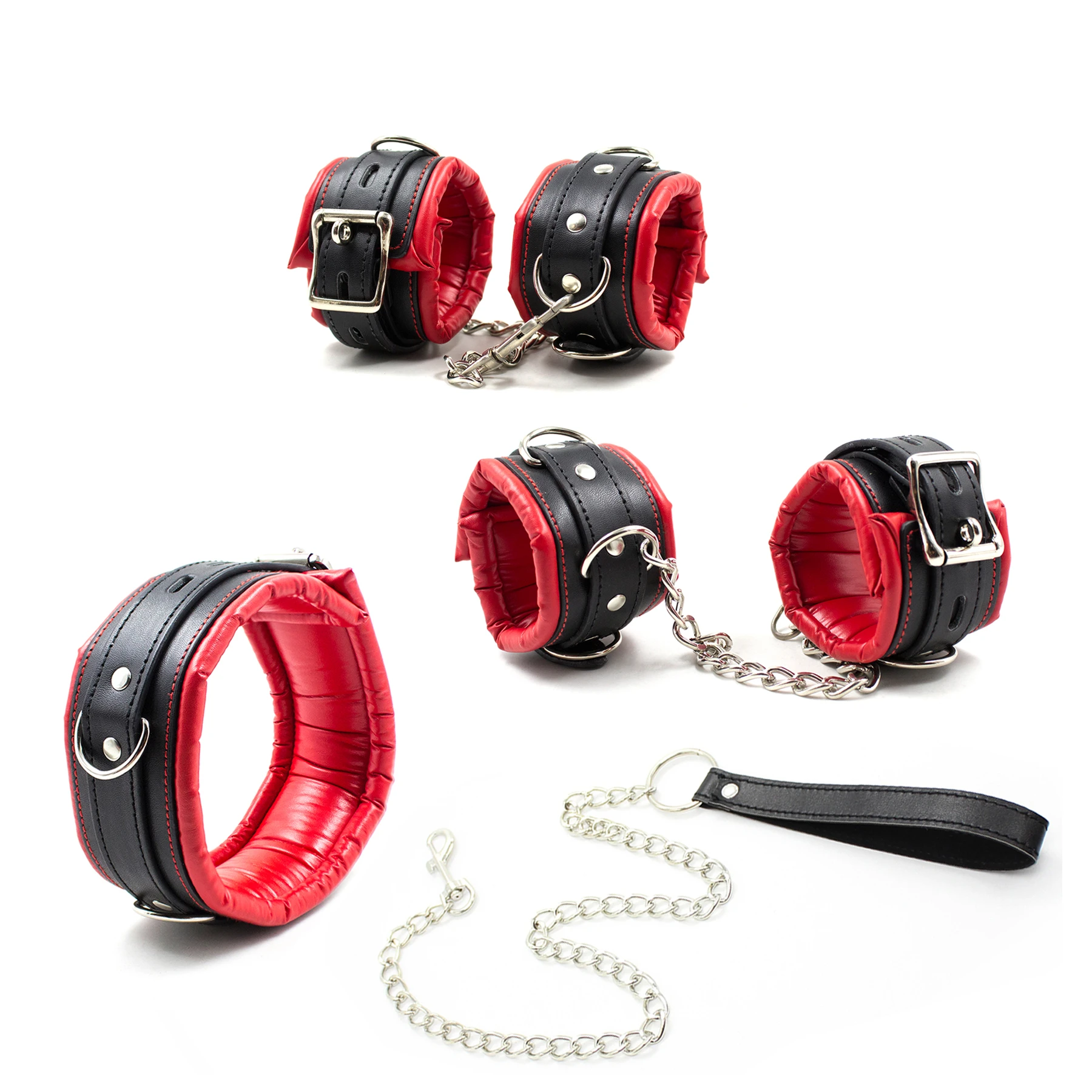 

Puppy play Superior Quality Collars Wrist Cuffs Ankle Cuffs for Roleplay, Adult Couples Sex Game, Fetish Bondage Restraints