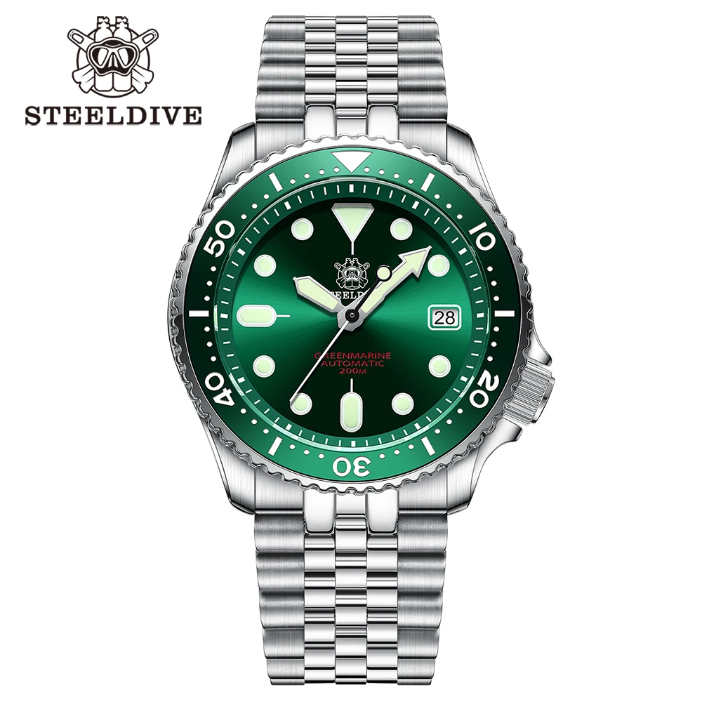 Steeldive SD1996 Men\'s watch Dive Watch Automatic Mechanical Men\'s watch NH35 Bracelet 41mm  Diver watch men watches