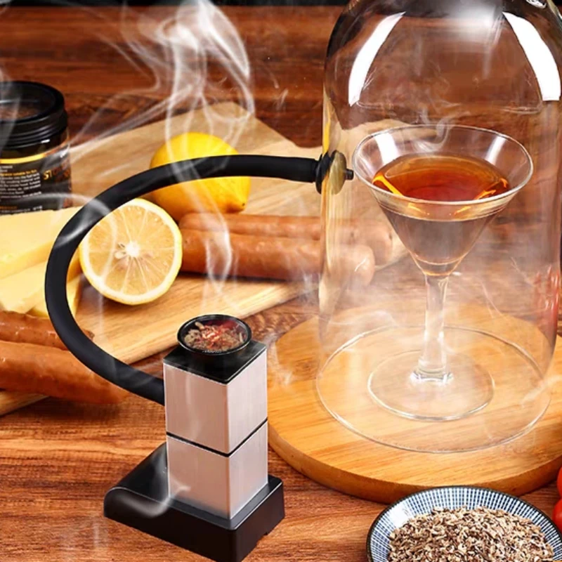 

Molecular Cuisine Smoking Gun Food Cold Smoke Generator Portable Wood Chips Meat Fish Bacon Smoker Smokehouse Cooking Barware