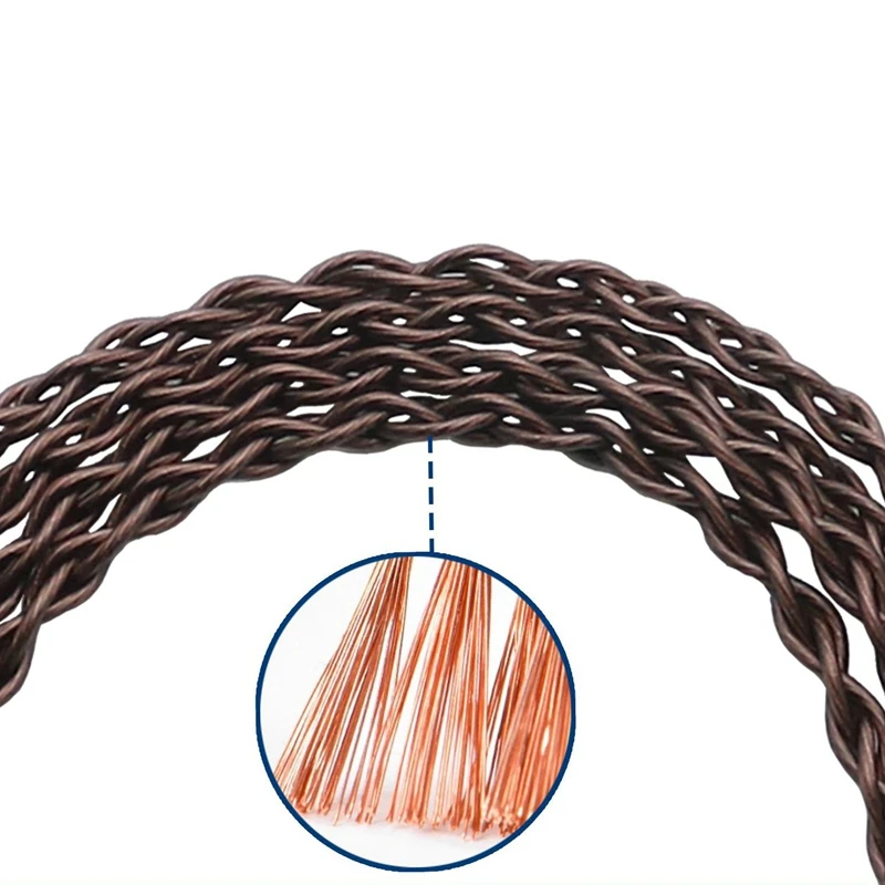 MMCX 0,78 2-контактный Сменный кабель для наушников Шнур 3,5 мм разъем коричневый цвет