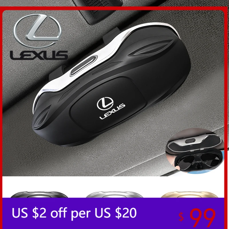 

Interior Mouldings Car Sun Visor Sunglasses Storage Box Glasses Case Clip Accessories For Lexus CT ES GS NX IS250 CT200h IS300h