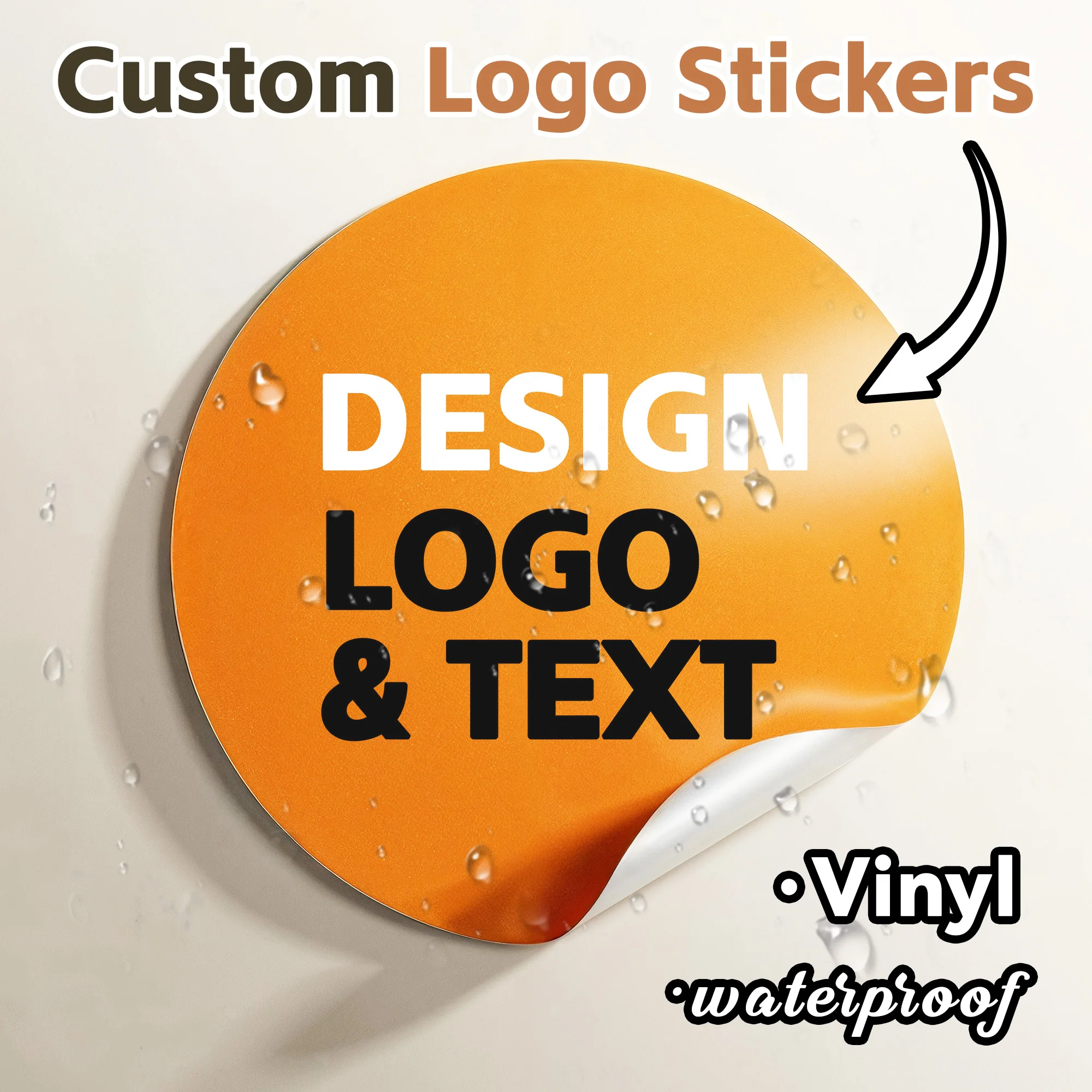ملصقات مخصصة PVC مقاوم للماء يموت قطع الفينيل شعار تسميات ملصقات شخصية مستديرة لأجهزة الكمبيوتر المحمول عيد ميلاد حفل زفاف الأعمال #1