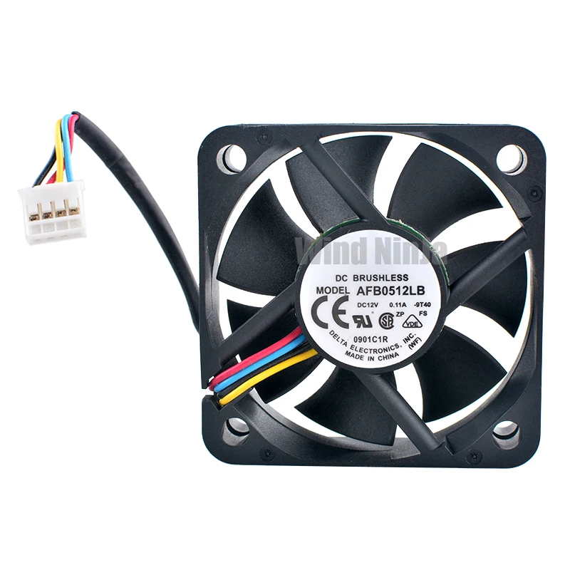 AFB0512LB 5cm 50x50x15mm 50mm fan DC12V 0.11A Double ball bearing 4pin Cooling fan for Power supply chassis CPU