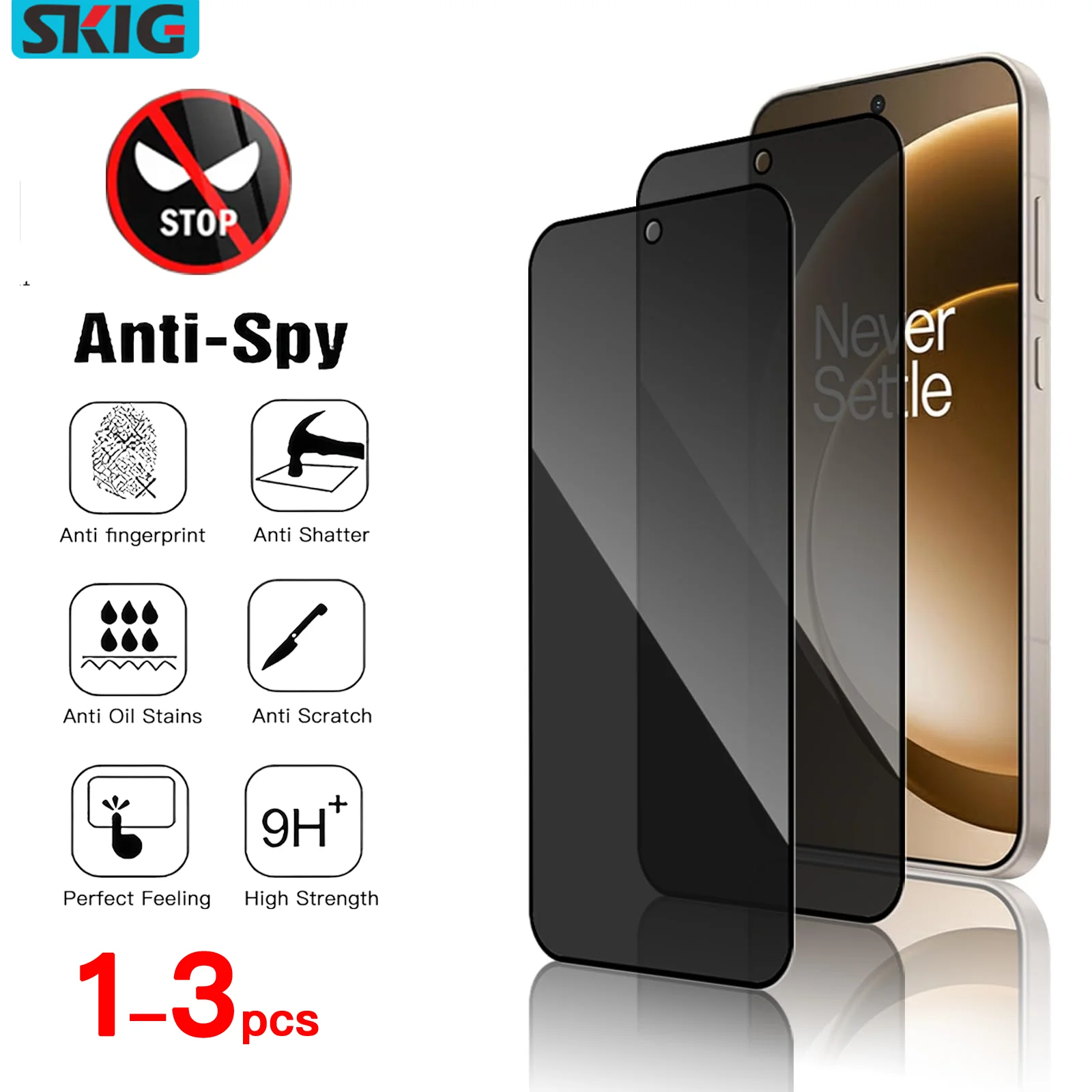 

1-3 шт. антишпионское закаленное стекло для OnePlus 15 15R 15T Ace6 Ace6T, защитная пленка для экрана с полным покрытием и функцией защиты конфиденциальности