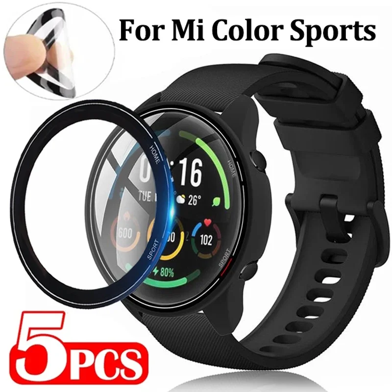 3D Curved Edge Full Soft Protective Film For Xiaomi Watch Mi Color Sports Edition Smart Watch Screen Protector Cover Not Glass for vivo iqoo 12 5g 2pcs imak curved full screen hydrogel film protector