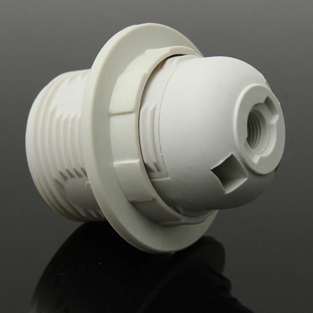 NEW E27 Light Bulb Base Plastic Half-thread Cassette Lamp Holder 4A 250V Socket Lampshade Ring For E27 Light Bulb