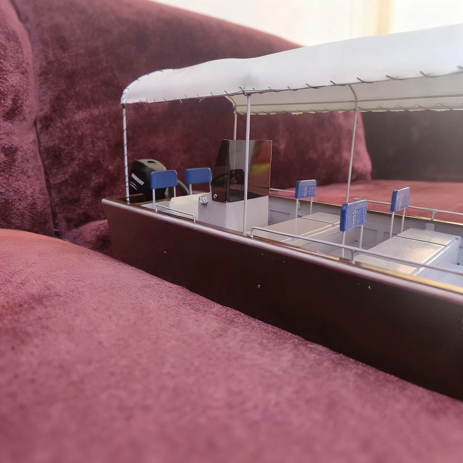 Navi RC 59 cm Modello di barca da pesca RC telecomandata con cavo singolo Stampato in 3D Modello Schiffe RC RTR Nave giocattolo Modello di barca da pesca