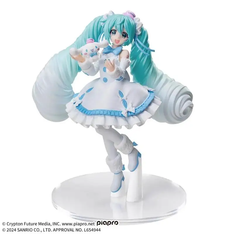 19cm-genuine-sega-luminasta-hatsune-miku-cinnamoroll-white-dress-anime-action-figure-model-toys-gift-for-birthday
