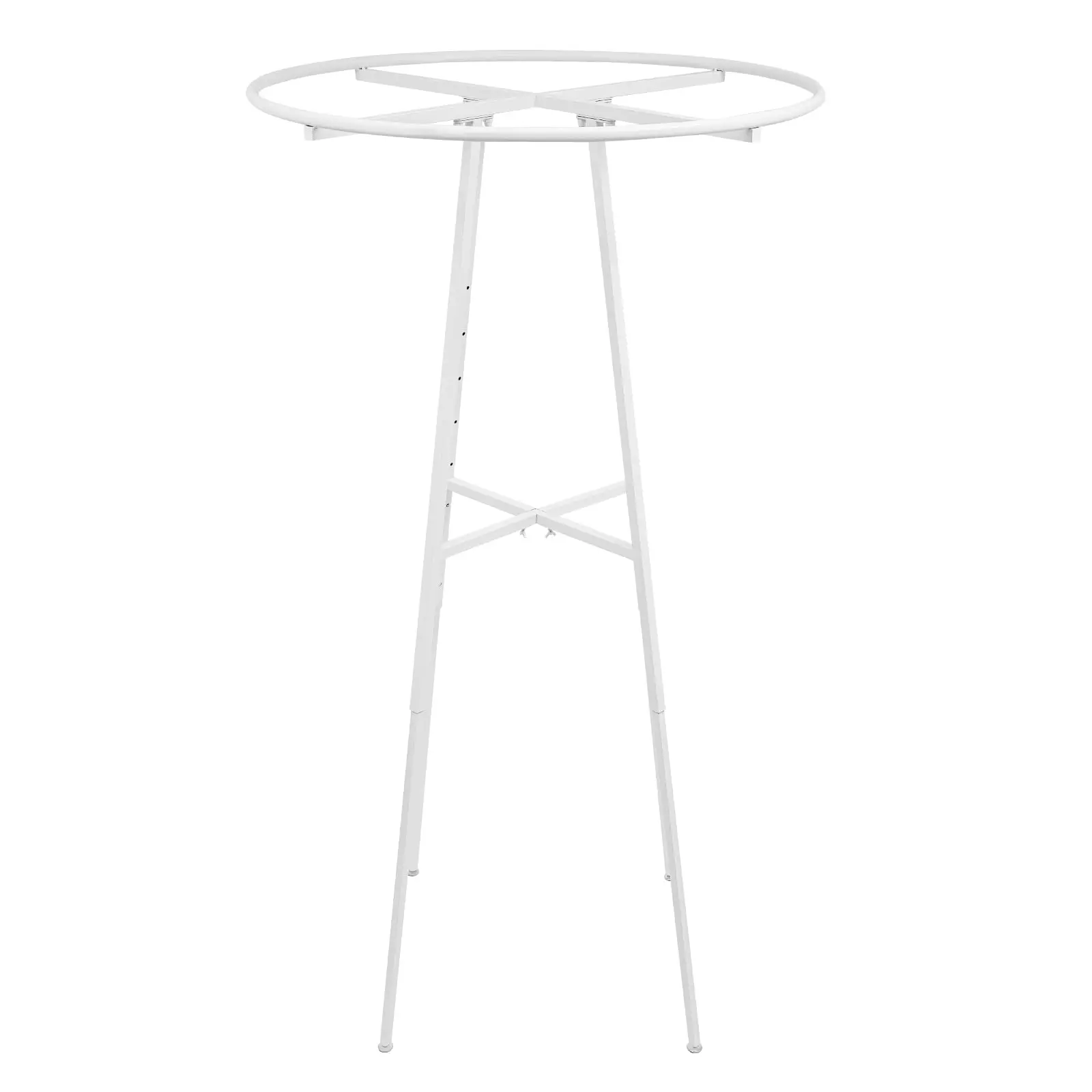 

Round Garment Display Retail Rack, Adjustable Height Floor Standing Metal Clothes Hanging Rack, Commercial Round Clothing Rack F