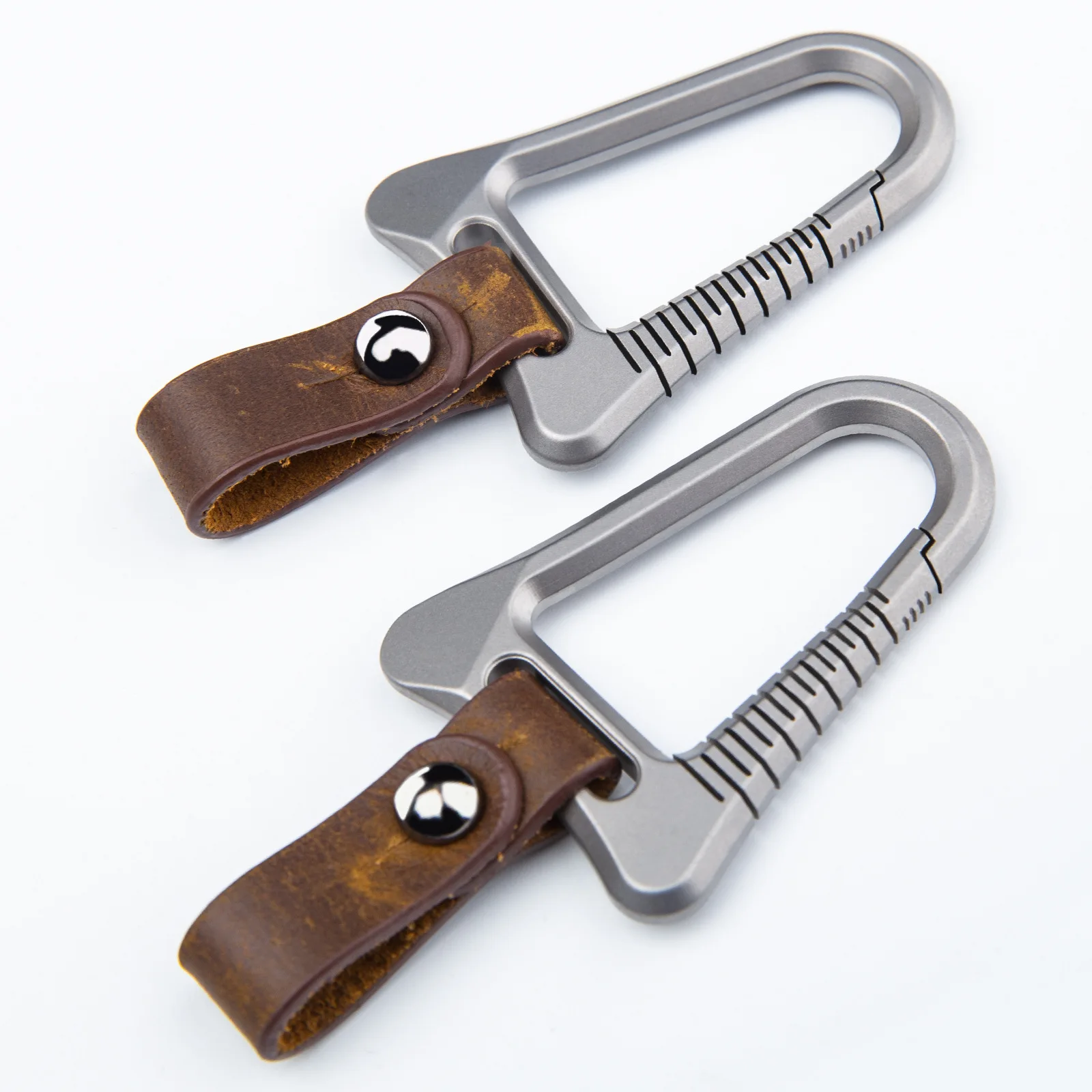Car Spring Keychain Titanium Alloy Key Rings Super Lightweight Buckle Pendant EDC Tool Man Male Creativity Gift