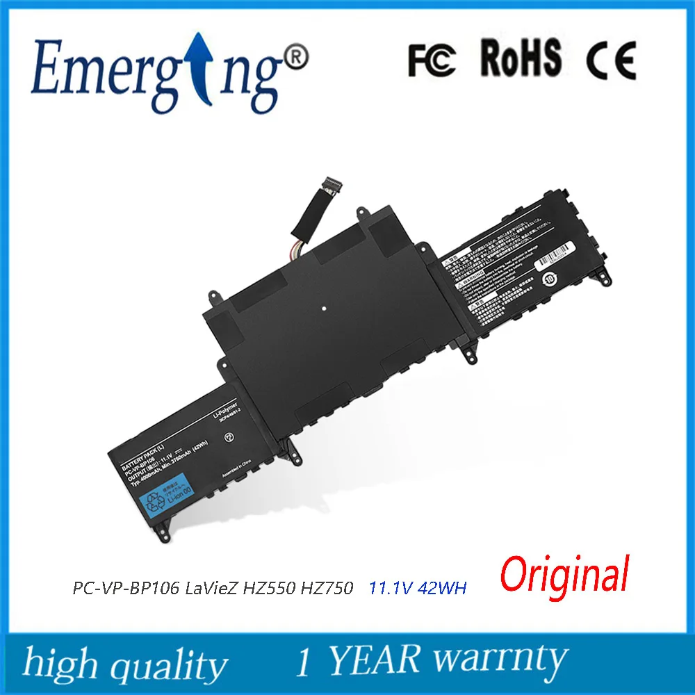 Bateria do Portátil para Nec Laviez Hz550 Hz750 186y3az 11.1v 42wh Pc-vp-bp106